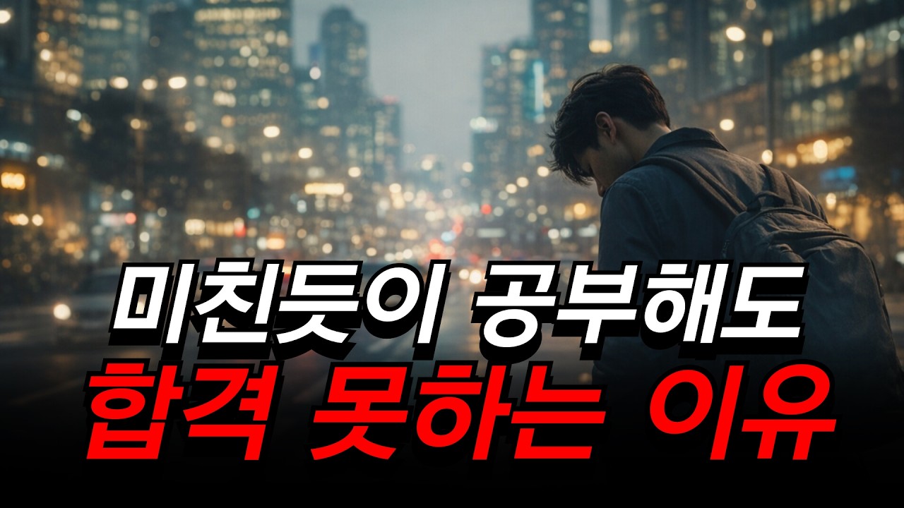 하루 10시간 공부하는데 불합격하는 수험생의 공통점 3가지