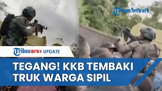 VIDEO Mencekam KKB Papua Baku Tembak dengan Polisi di Atas Truk yang Bawa Warga Sipil di Yahukimo