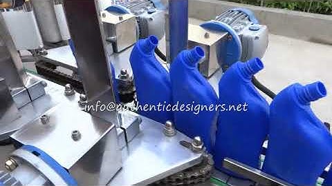 labeling machine for toilet cleaner and hand wash bottles