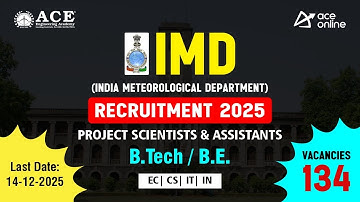 Werving meteorologische afdeling 2025 | Projectwetenschappers en assistenten | ACE Online