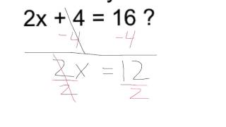 Solve 2x   4 = 16