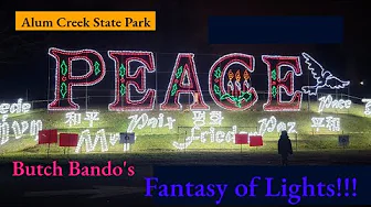 Ohio Holiday Light Trail 2023: Fantasy Of Lights at the Alum Creek State Park Campground!