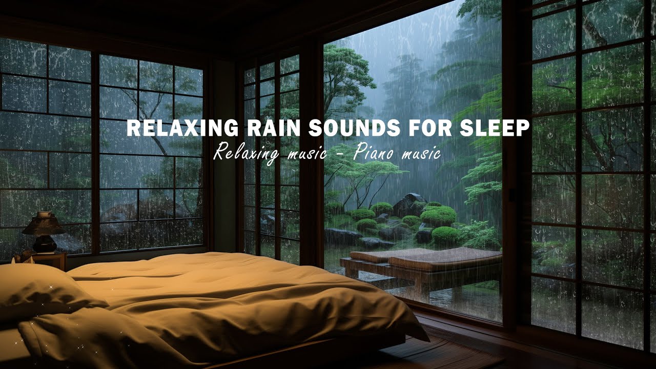 3-Hour Piano & Rain Session | Unwind, Clear the Mind, and Fall Asleep in Warm Night Comfort