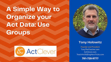 A Simple Way to Organize your Act CRM Data: Use Groups