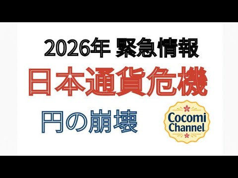 2026年 緊急情報　日本通貨危機　円の崩壊