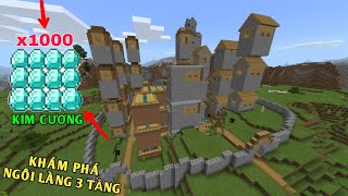 Mình Đã Khám Phá Thành Công Ngôi Làng 3 Tầng Chứa Nhiều Kim Cương | Minecraft Pe !!!!
