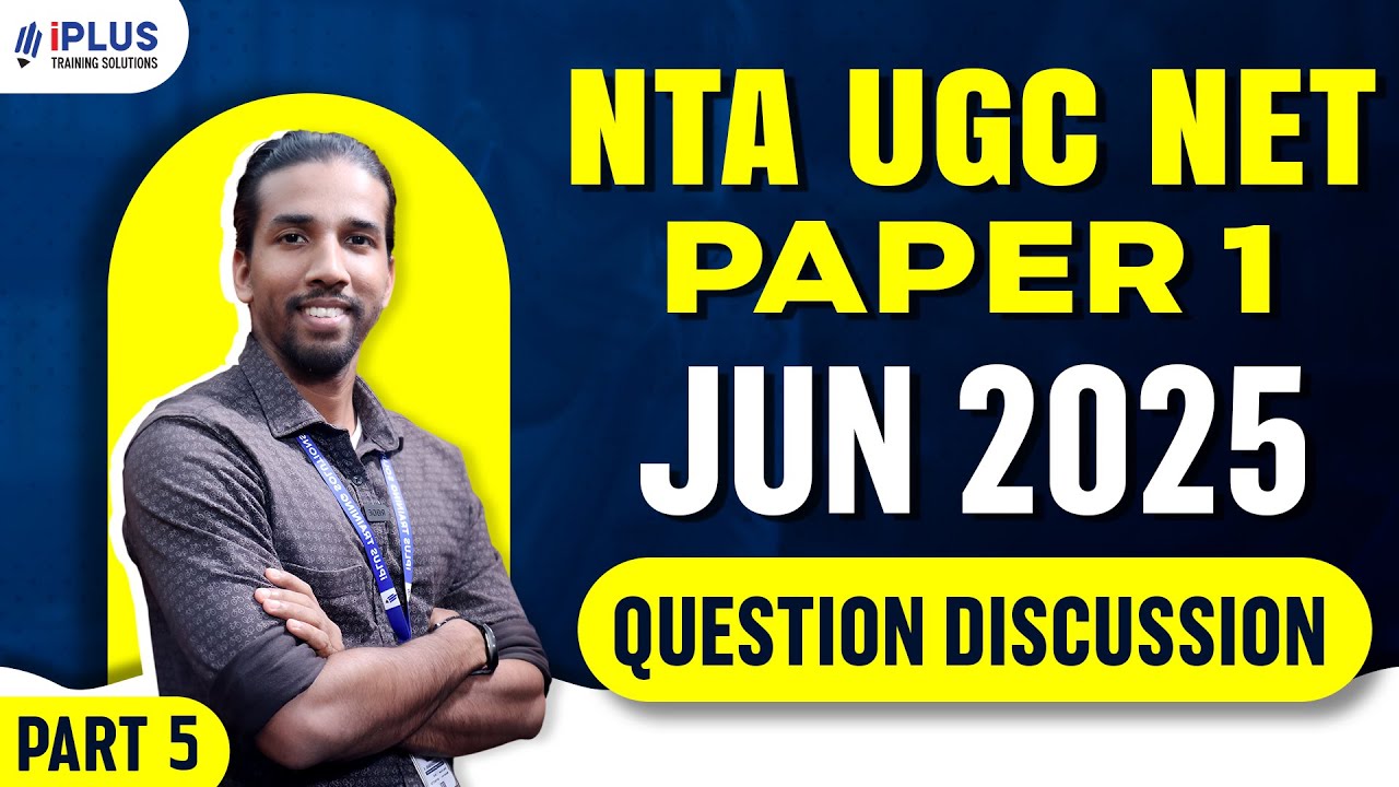 NTA UGC NET Paper 1 | June 2025 | Question Discussion | Part 5 - YouTube