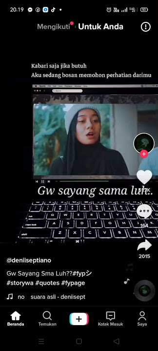 gw sayang sama lu