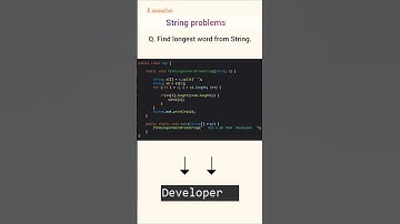 Find longest word from String #java #javawithvk #ai #fyp #code #coding #programming #learning