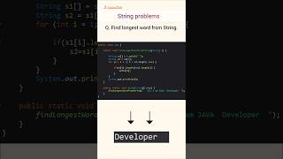 Find longest word from String #java #javawithvk #ai #fyp #code #coding #programming #learning