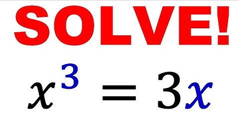 Can You Solve this in 1 Minute? | X^3 =3x ; Find x | Cubic Equation | Algebra Problem