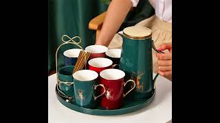 Houkai European Afternoon Tea Set Houkai Tea Cup Kettle Setbela Amazon Products