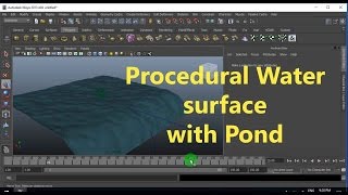 Maya Dynamics Tutorial Water surface with Pond(Fluid effect Dynamics) Autodesk