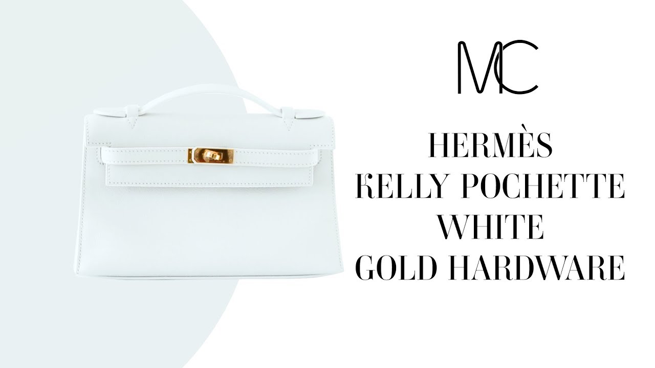 MIGHTYCHIC • HERMÈS Kelly Pochette Very Rare White Gold Hardware