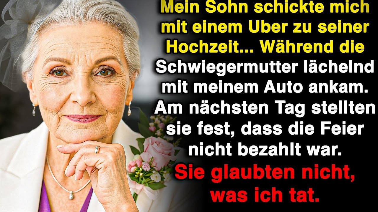 Mein Sohn schickte mich mit dem Uber zur Hochzeit… und fuhr die Schwiegermutter in meinem Auto!
