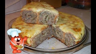 Вкусный пирог из лаваша с фаршем, сыром и овощами Вкусный пирог из лаваша с фаршем, сыром и овощами