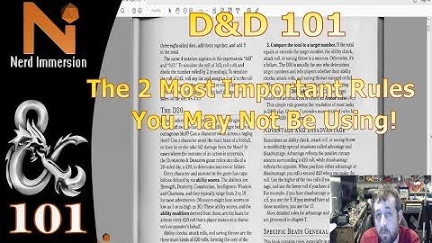 D&D 101: The 2 Most Important Rules You May Not Be Using! | Nerd Immersion