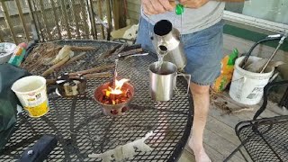 Kelly Kettle test with Curry Cup-o-Noodle