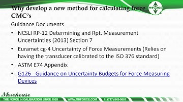 How to calculate force uncertainty for CMC uncertainty parameter