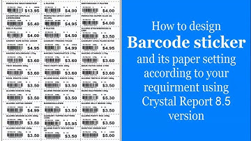 How to design Barcode labels for laser printer by Crystal Report