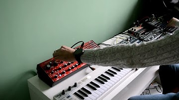 Dawless techno Jam with Behringer Neutron, drumbrute, Volca, TD 3. @124bpm