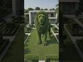 Giant Lion Topiary Transformation 🦁🌿 | Luxury Garden Makeover #Shorts#viral