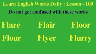 Learn several English words daily in 15 minutes | Lesson - 100