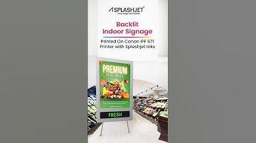 Backlit Printing On Canon IPF 671 Printer using Splashjet Ink #shortvideo #shorts #youtubeshorts