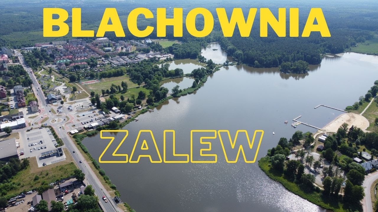 BLACHOWNIA ZALEW widok z lotu ptaka/ DRONE 4K