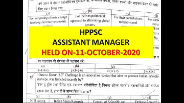 ASSISTANT MANAGER ANSWERS HPPSC SHIMLA