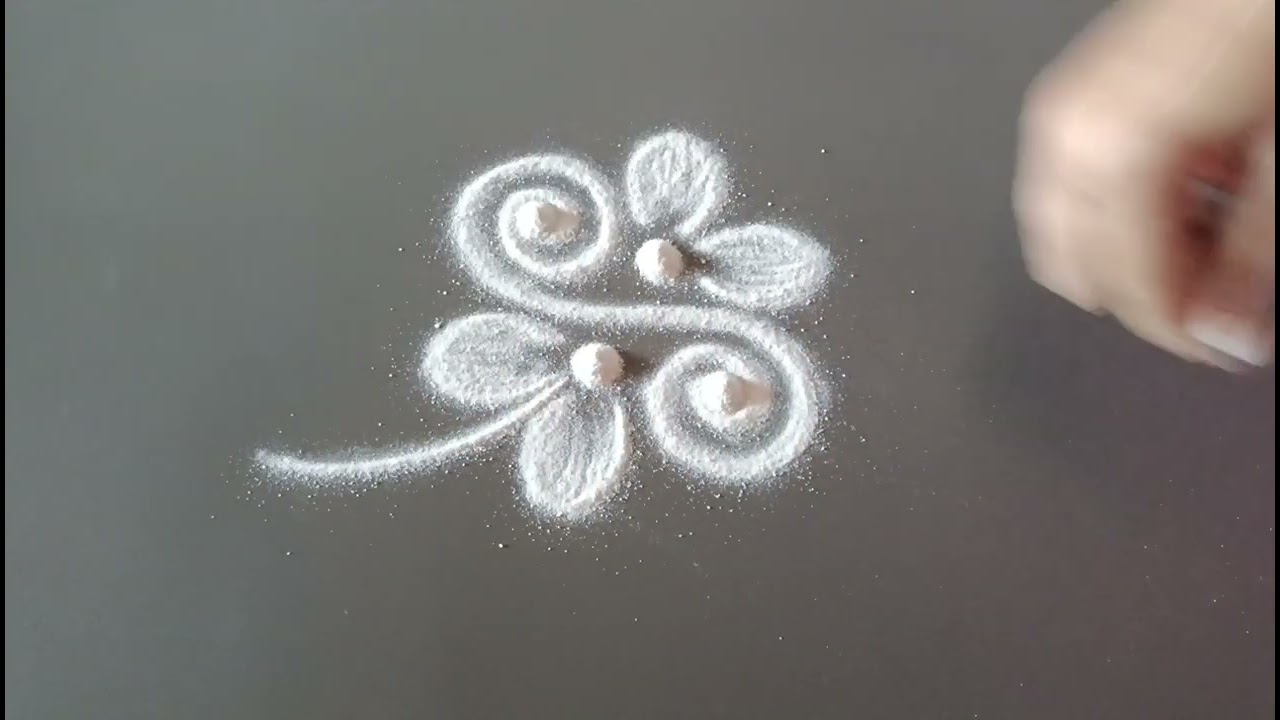 daily use rangoli || rangoli || rangoli design || rangoli kolam || muggulu || freehand rangoli