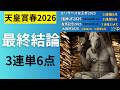 [天皇賞春2026]最終結論 　３連単6点