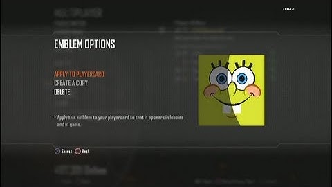 Call of Duty Black Ops 2 : Spongebob Squarepants Emblem Tutorial