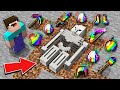 Minecraft NOOB vs PRO: ONLY NOOB KNOWS ABOUT OLD CORPSE RAINBOW GOLEM UNDER VILLAGE 100% trolling