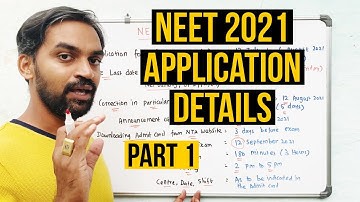 NEET 2021 Application procedure | Part 1