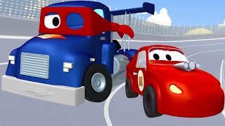 Carl Transform And The Racing Car In Car City Truck Cartoon For Kids