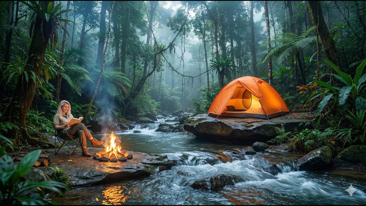 🍃 ASMR Forest River Escape 🌊 – Chill Camping Music for Relaxation 2026