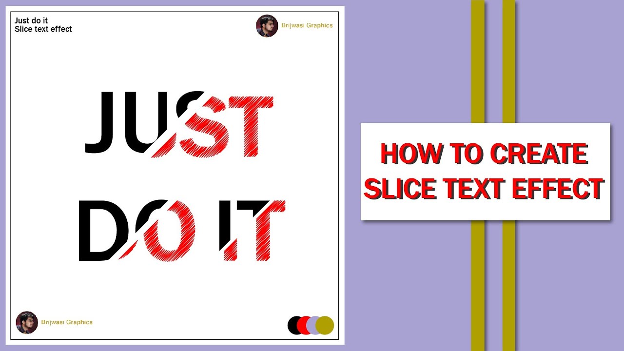 HOW TO CREATE SLICE EFFECT ON TEXT | ILLUSTRATOR | AI | TUTORIALS - YouTube
