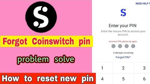 Forgot Coinswitch pin || How to reset new pin in Coinswitch kuber