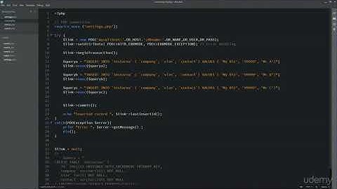 030 Insert Into Database PDO connection