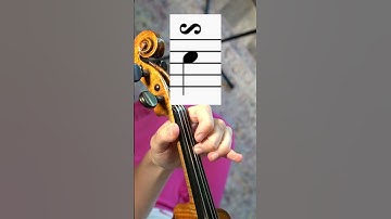 Trills and musical ornaments on the violin with sheet music symbols