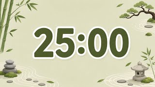 ๐ 25-Minute Deep Focus Timer | Zen Garden Pattern