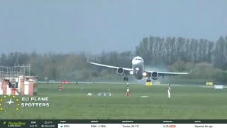Storm Kathleen Terrifying moment Aer Lingus arriving from Venice had to GO Around at Dublin Airport