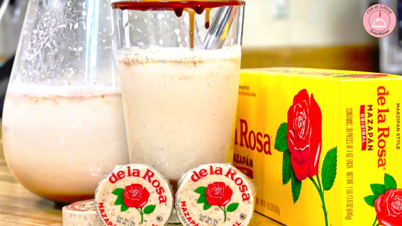 Como hacer agua fresca u horchata de mazapan con leche receta facil YouTube
