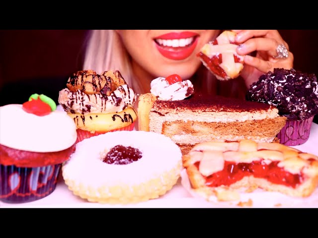 ASMR Eating Cupcakes, Tiramisu, Pie & Cookies | Cake Party *No Talking