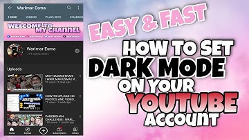 HOW TO SET DARK MODE ON YOUTUBE | WARLMAR ESMA | TUTORIAL