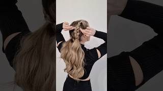 EASY FAKE DUTCH BRAID HACK 👀😇💓 #braids #braidwrld #hairstyle #cutehairstyle