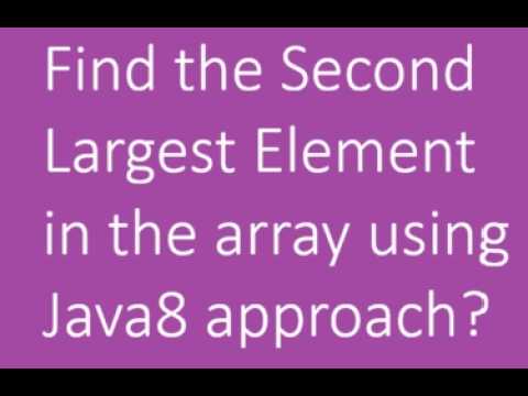 Find the Second Largest Element in the array using Java8 ? #java #java8 #CoreJava