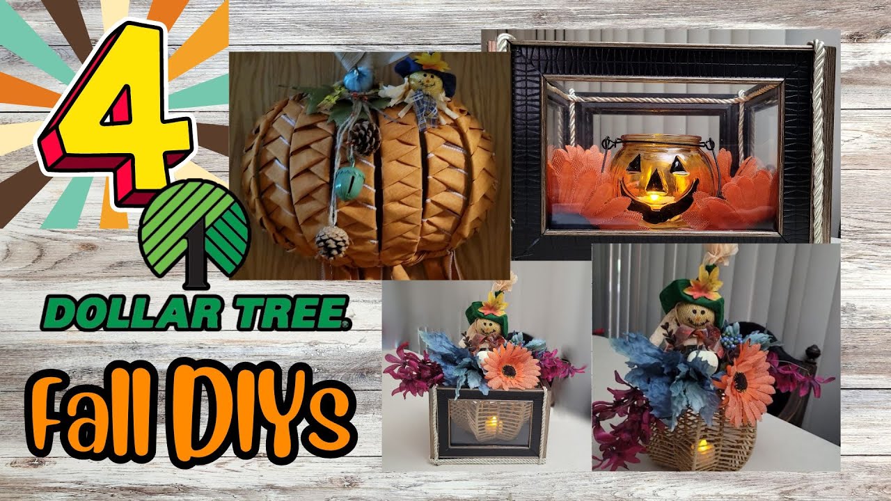 4 Dollar Tree Fall DIYS - YouTube