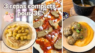 3€ par jour pour manger | 3 idées de recettes économiques pour les fins de mois difficiles